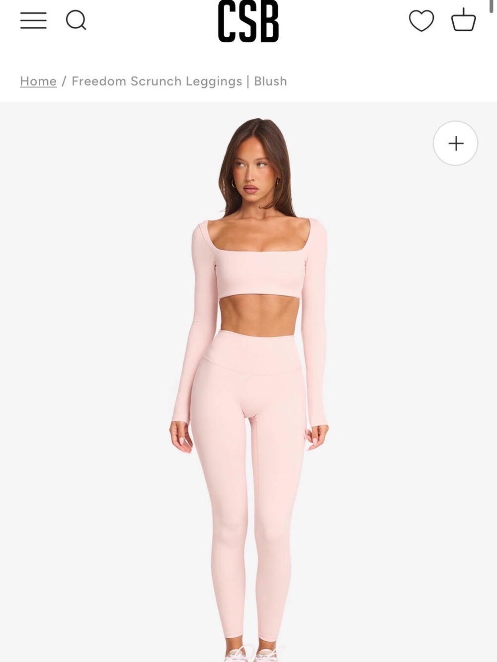 Crop Shop Boutique Blush Freedom Scrunch Leggings- MED